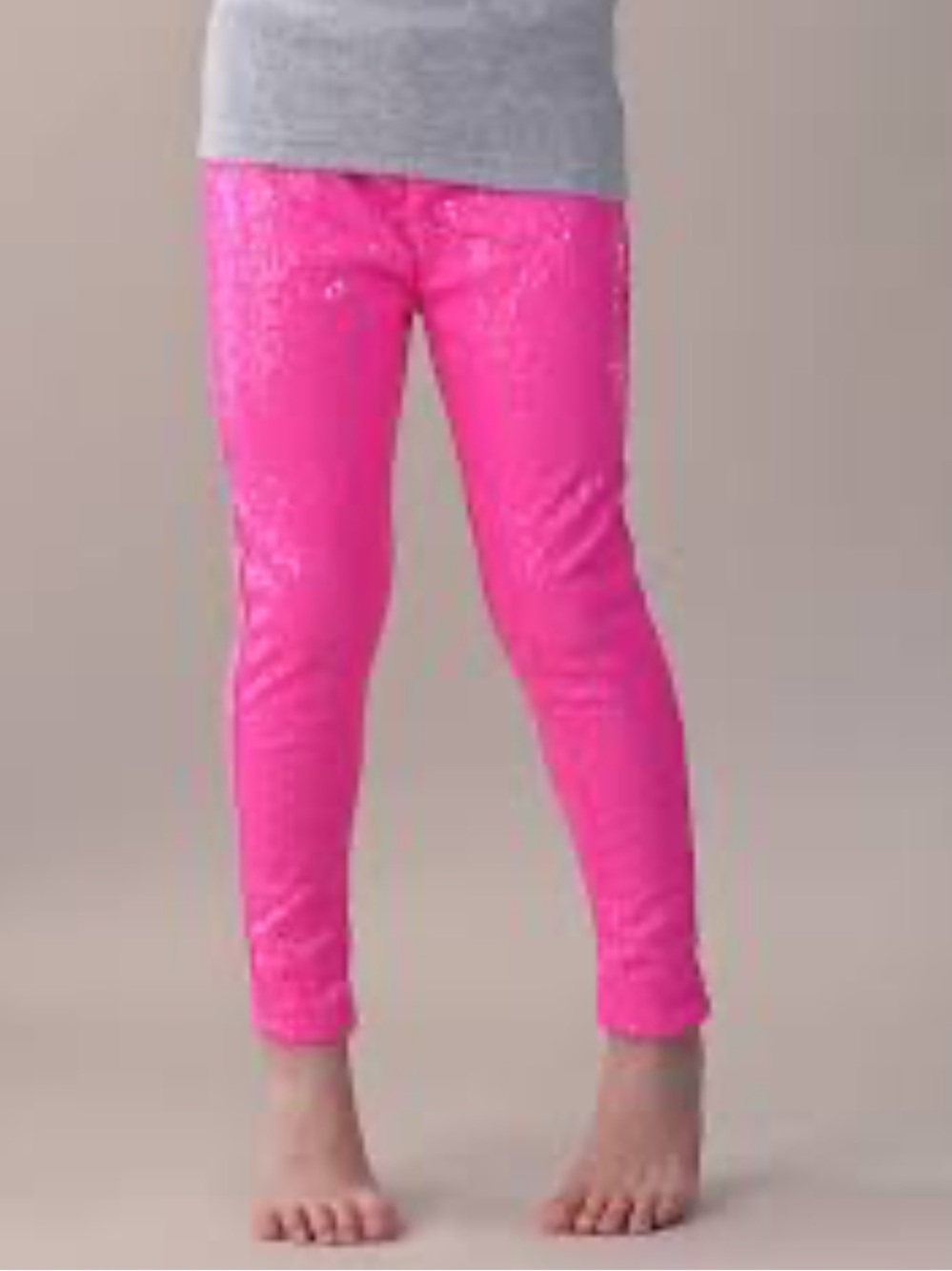 Jojo’s Closet Girl’s Hot Pink Velour Leggings /Elastic Waist &Cuffed Ankle XL